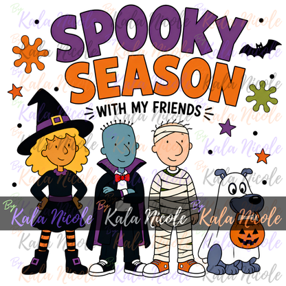90s Cartoon Spooky Season PNG