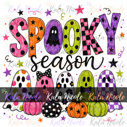 Spooky Season PNG Bundle | Trendy Halloween PNG | Fall PNG | Cute Ghost Clipart (Digital Download)