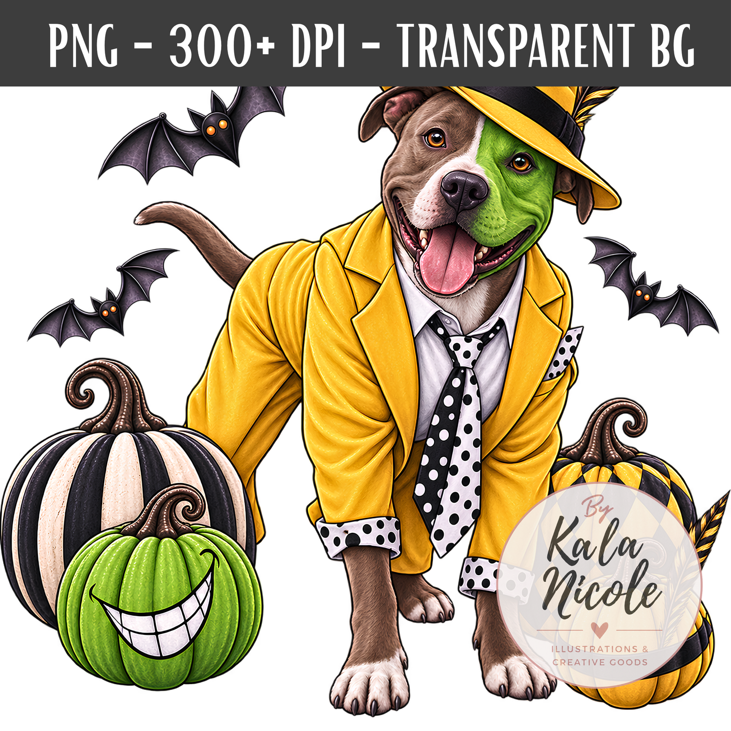 Pit Bull The Mask Halloween PNG
