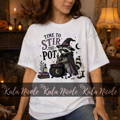 Time To Stir the Pot PNG | Funny Racoon PNG
