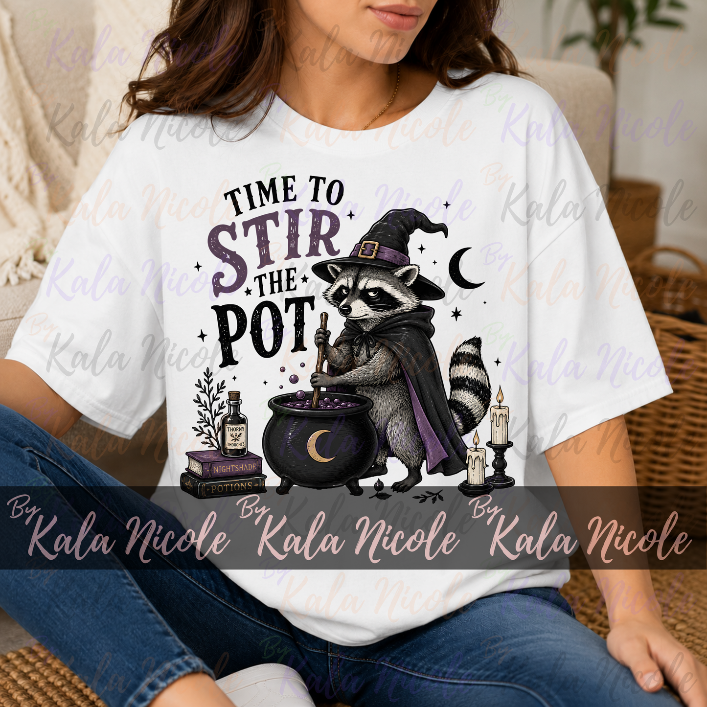 Time To Stir the Pot PNG | Funny Racoon PNG