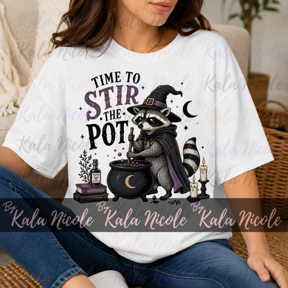 Time To Stir the Pot PNG | Funny Racoon PNG