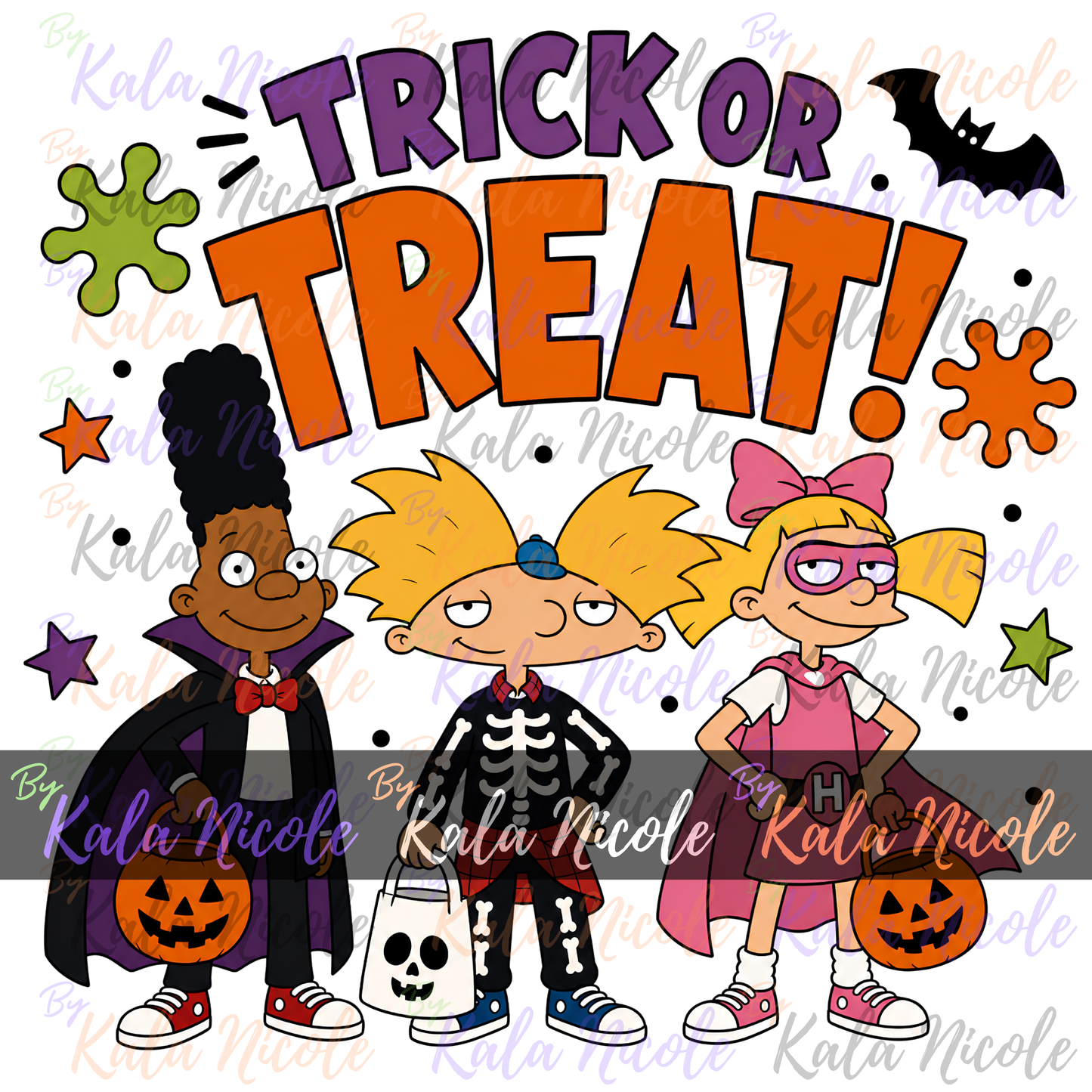 90s Cartoon Trick Or Treat PNG