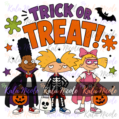 90s Cartoon Trick Or Treat PNG