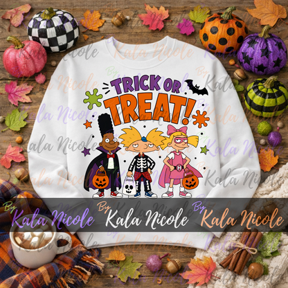 90s Cartoon Trick Or Treat PNG