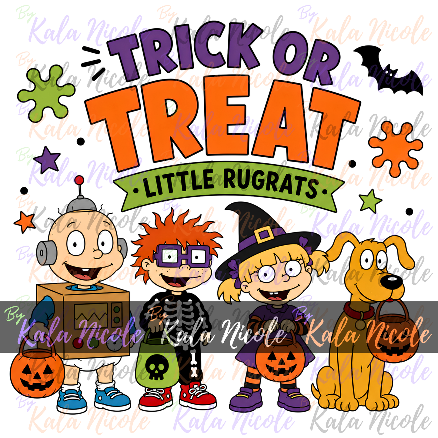 90s Cartoon Trick Or Treat PNG