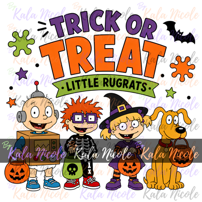 90s Cartoon Trick Or Treat PNG