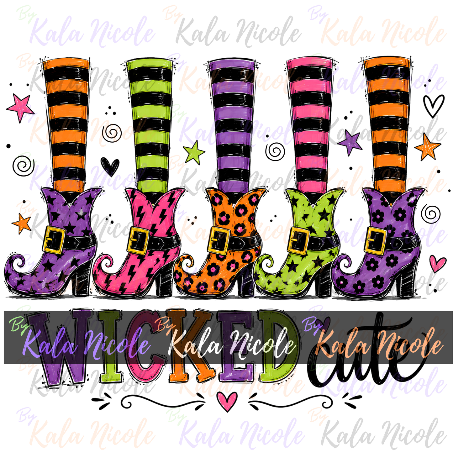 Wicked Cute PNG Bundle | Trendy Halloween PNG | Fall PNG | Cute Witch Clipart (Digital Download)