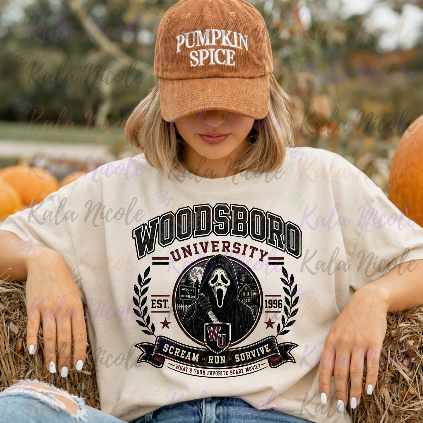 Woodsboro University PNG | Vintage College Horror PNG
