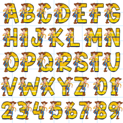 Toy Story Alphabet PNG Bundle | ABC 123