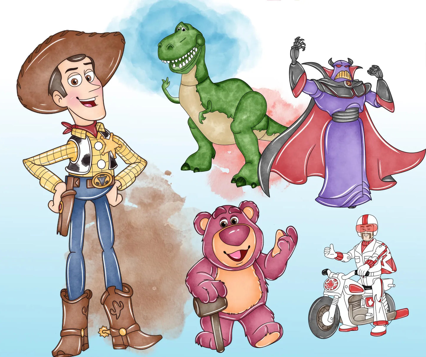 Toy Story Watercolor PNG Bundle | 190 Images