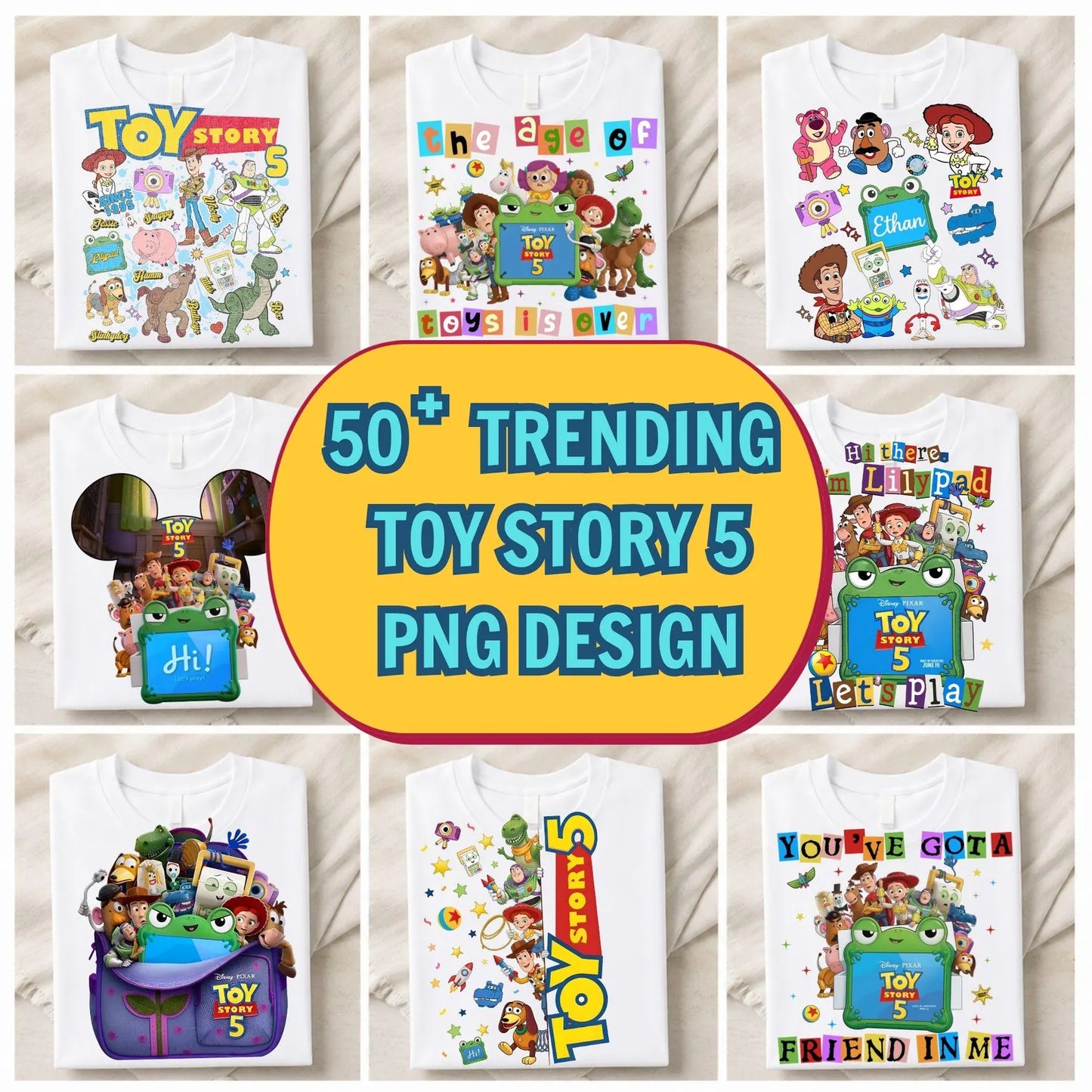 Toy Story 5 PNG Bundle | 50+ Designs