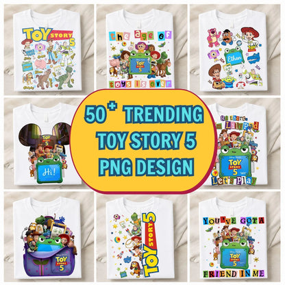 Toy Story 5 PNG Bundle | 50+ Designs
