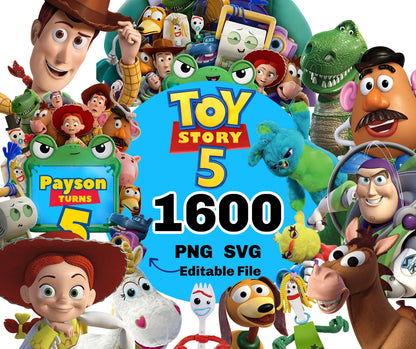 Toy Story 5 PNG Bundle | 1600 Files