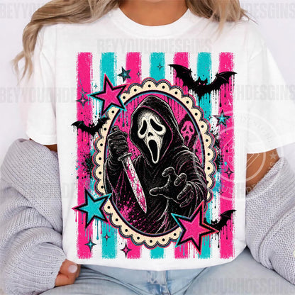 Retro Horror Villains PNG Bundle | 6 Designs